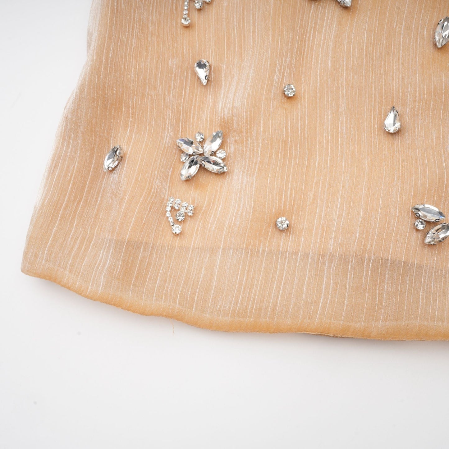 Golden Off-the-Shoulder Mini Dress with Crystal Embellishments for Women - Chiara