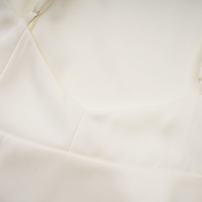 Ivory Layered Ruffle Mini Dress with Cape Sleeves for Women - Costanza