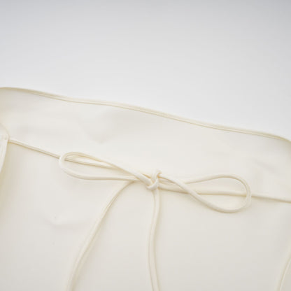 Ivory Layered Ruffle Mini Dress with Cape Sleeves for Women - Costanza