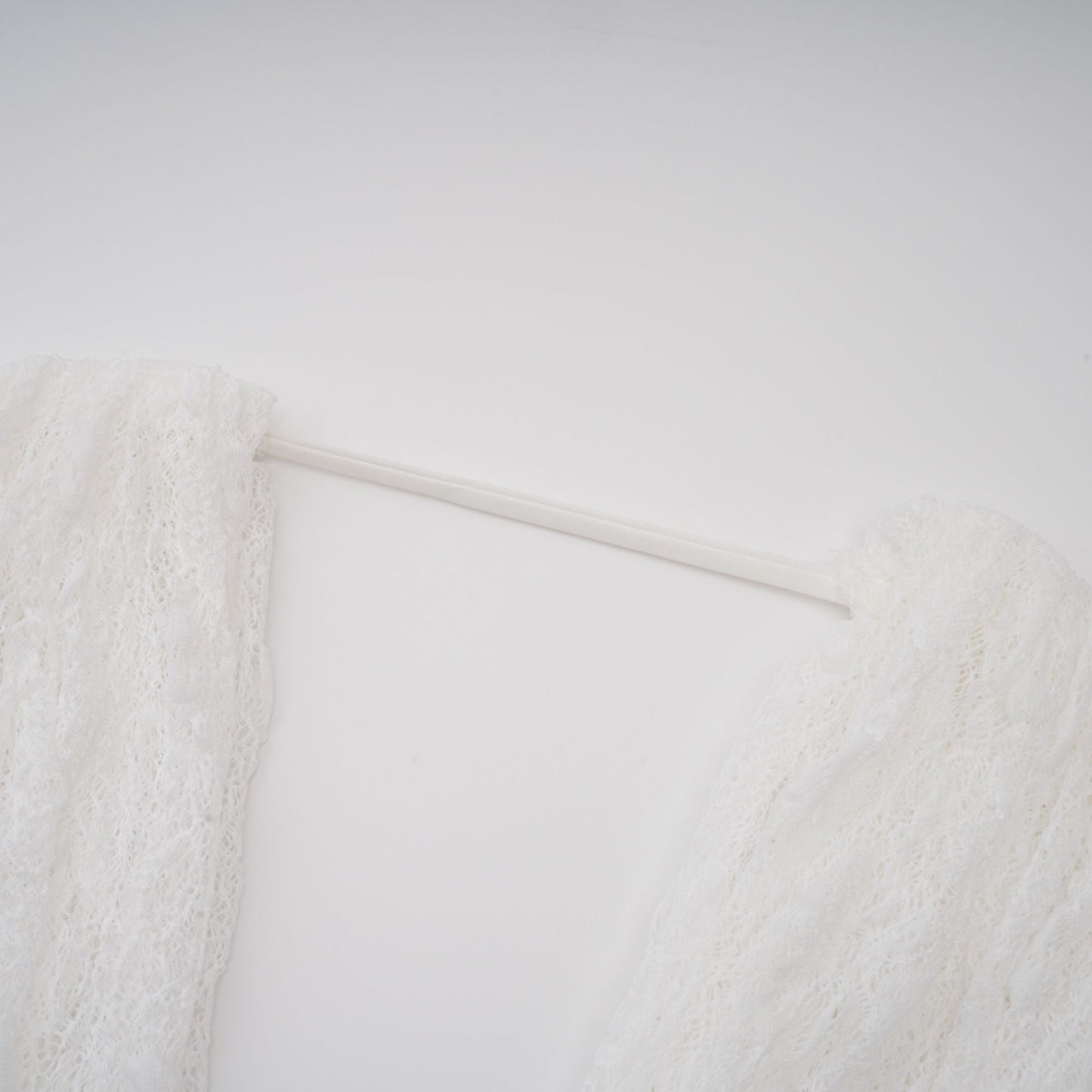 Ivory White Lace Mini Dress with Draped Detail for Women - Michela