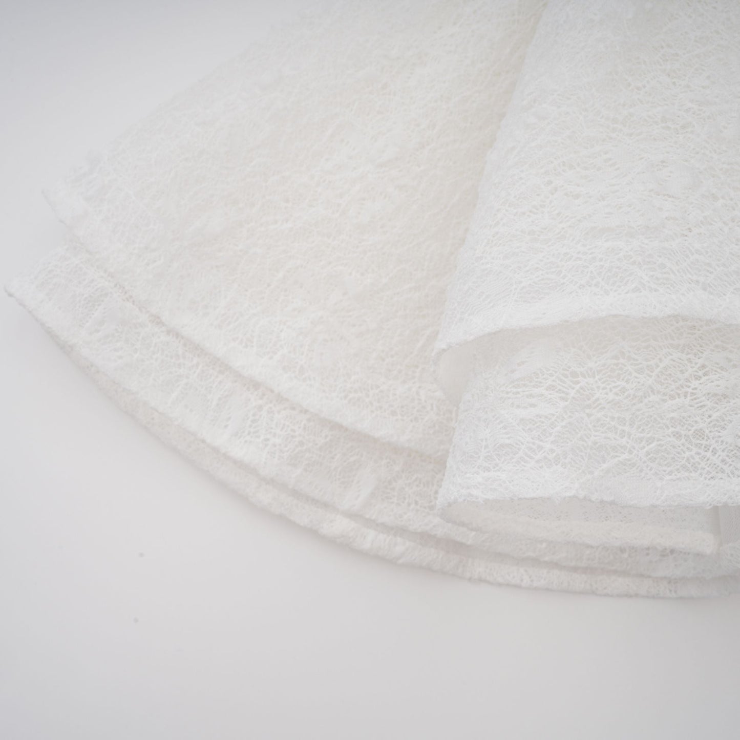 Ivory White Lace Mini Dress with Draped Detail for Women - Michela