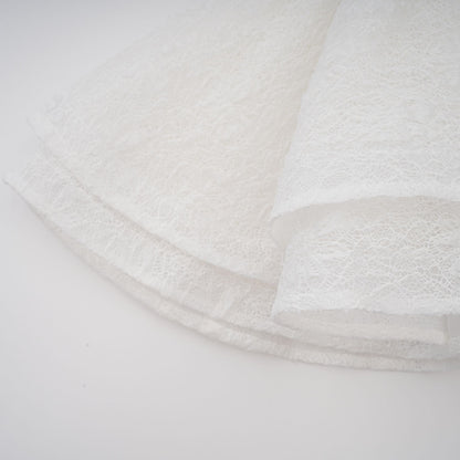 Ivory White Lace Mini Dress with Draped Detail for Women - Michela