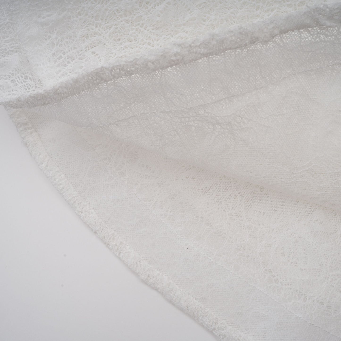 Ivory White Lace Mini Dress with Draped Detail for Women - Michela