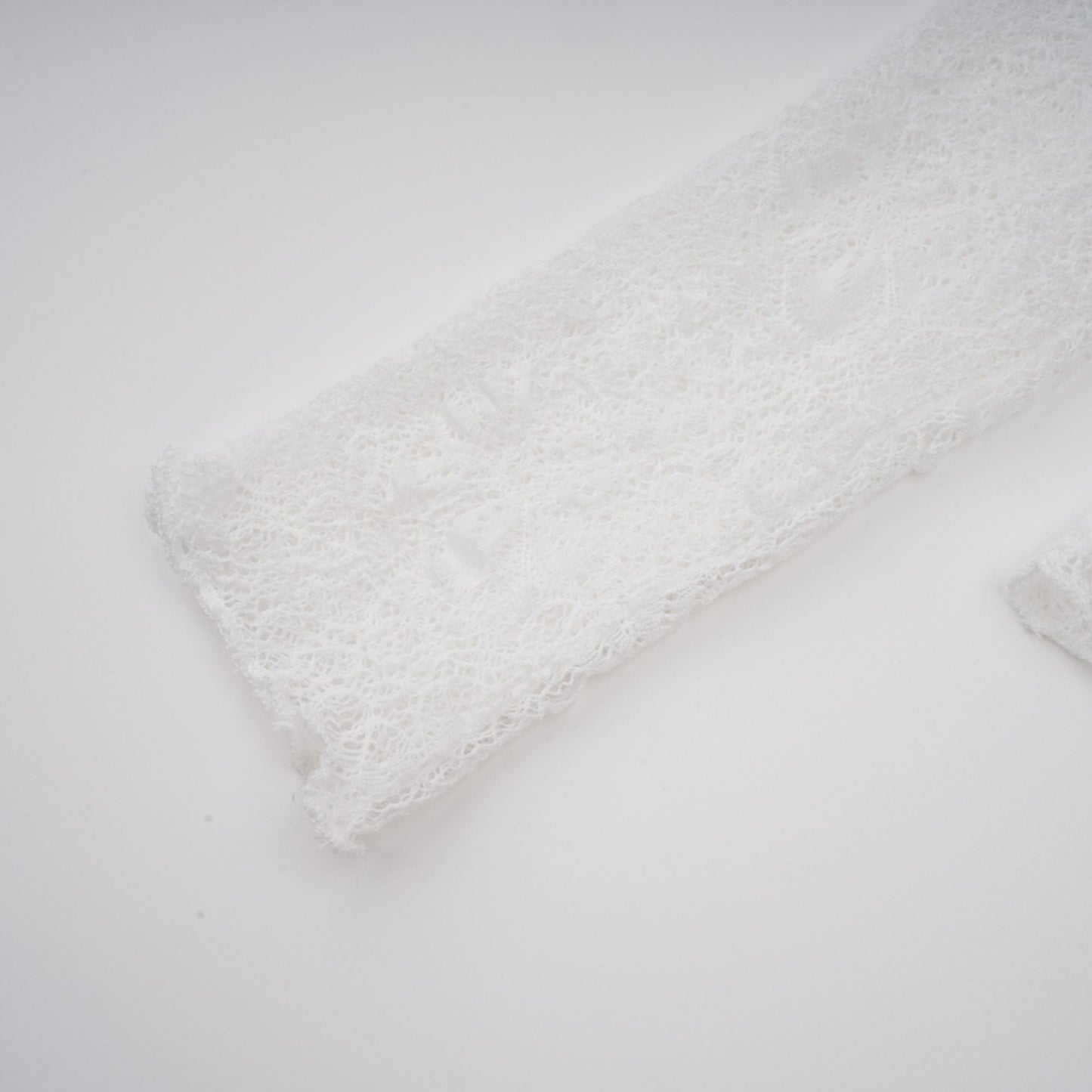 Ivory White Lace Mini Dress with Draped Detail for Women - Michela