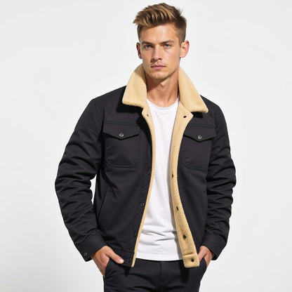 Men's Warm Sherpa-Lined Jacket | Winter