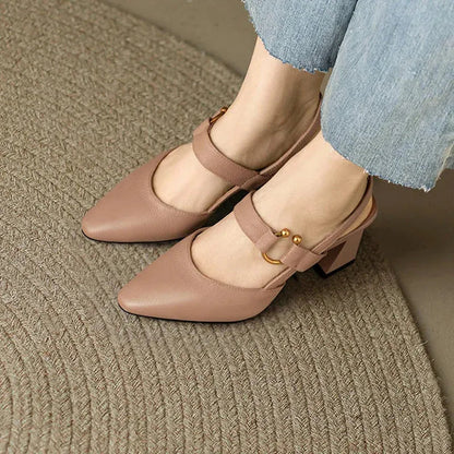 Women's One-strap Heels | Thick