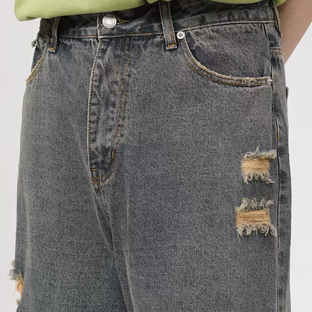 Dirty Punk High Damage Baggy Boyfriend Jeans