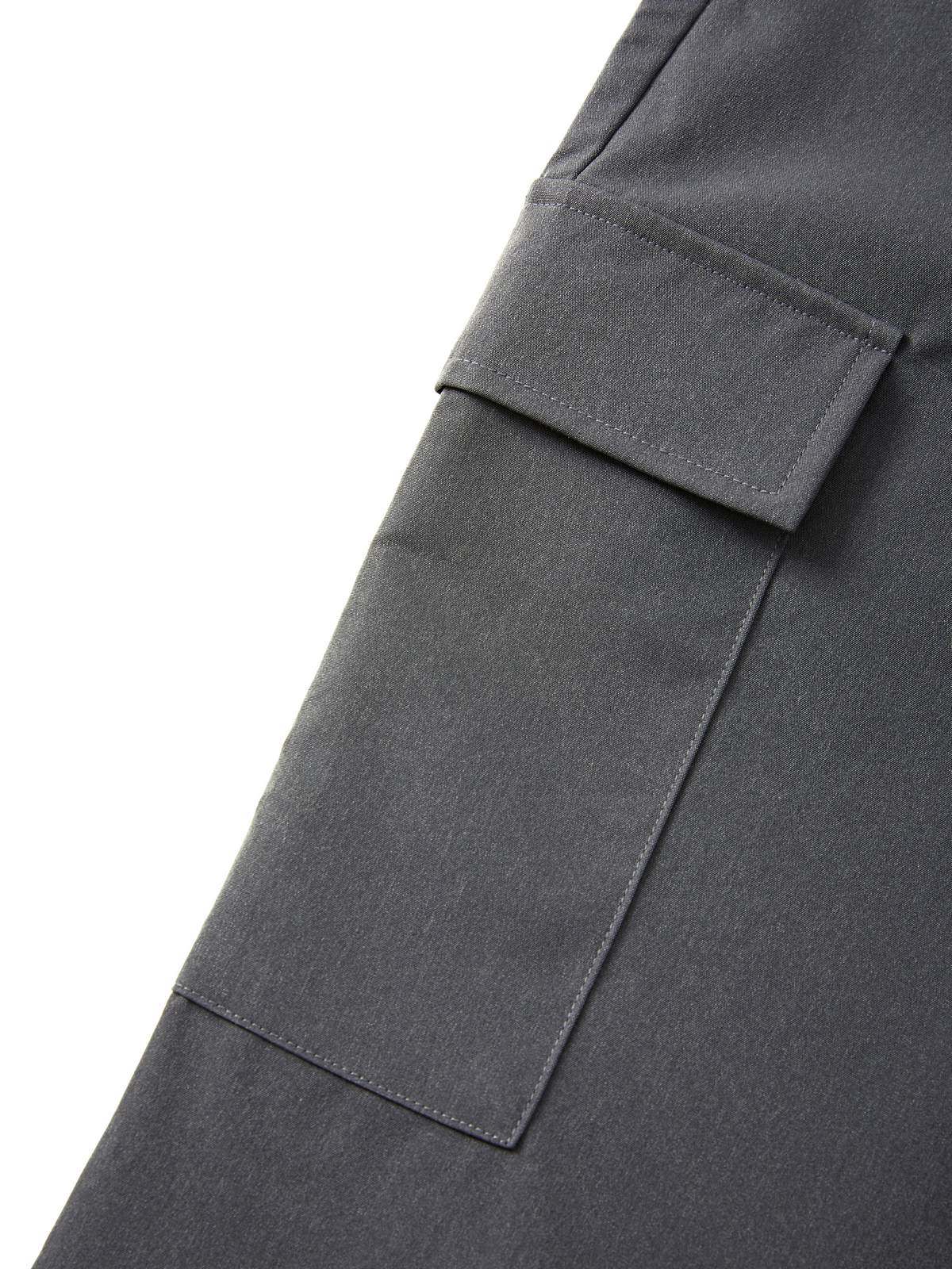 Pantalones cargo holgados con cordón estilo Y2K en color gris