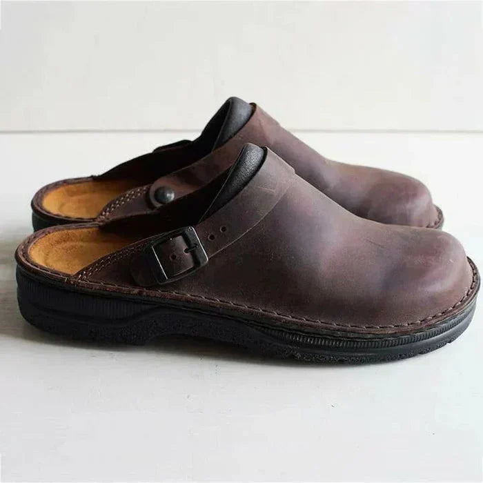 Men's Leather Slippers | Platform