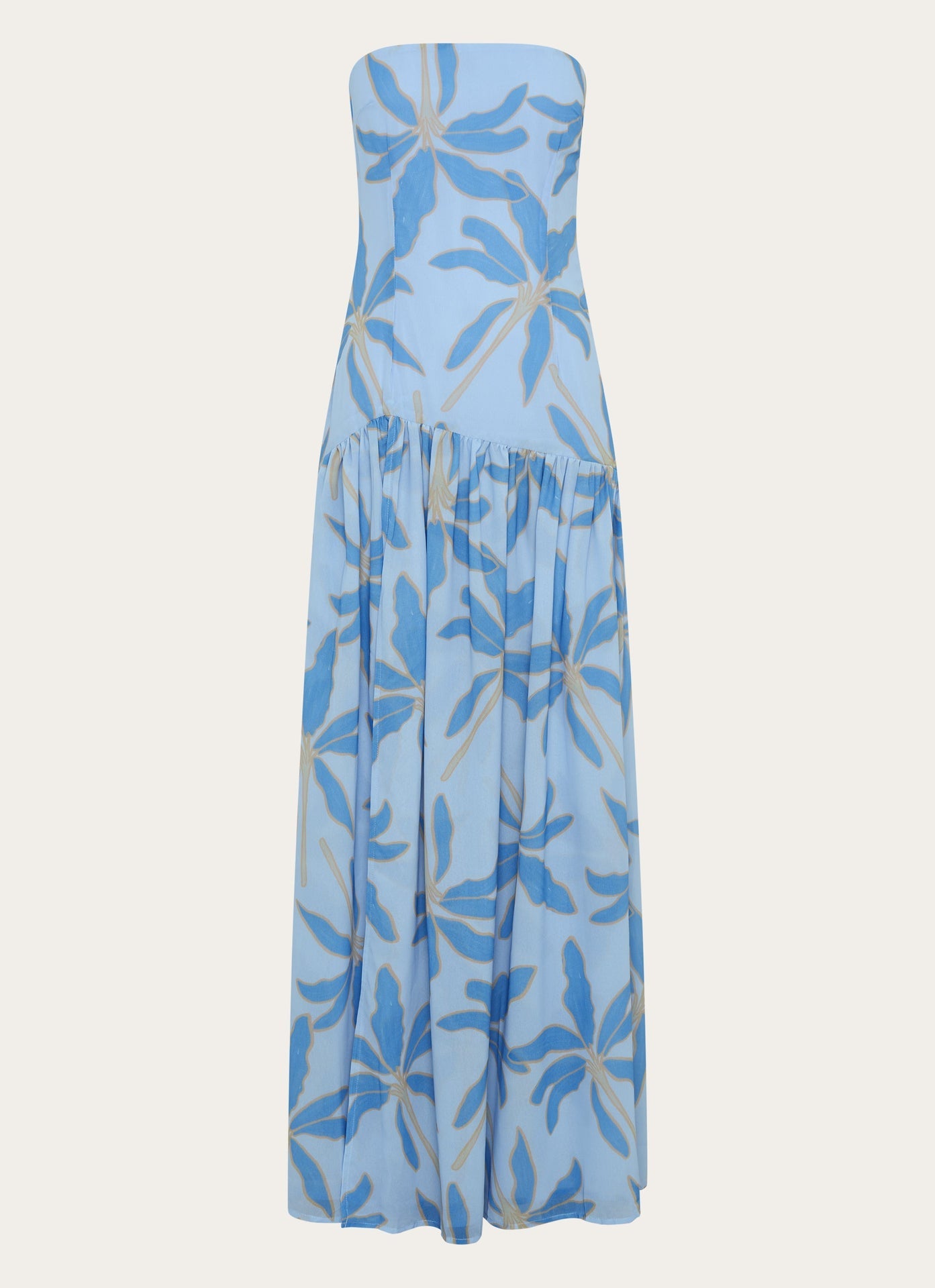 Nicia Strapless Maxi Dress - Opulent Blue