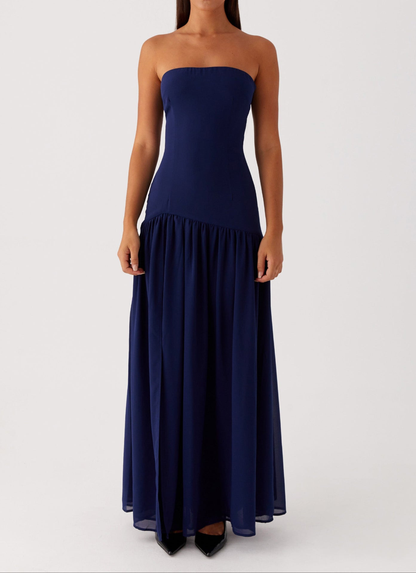 Antonella Strapless Maxi Dress - Navy