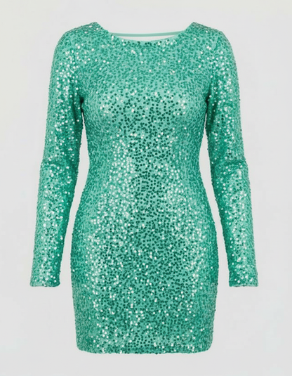 Women's Long Sleeve Festive Dress | Mini