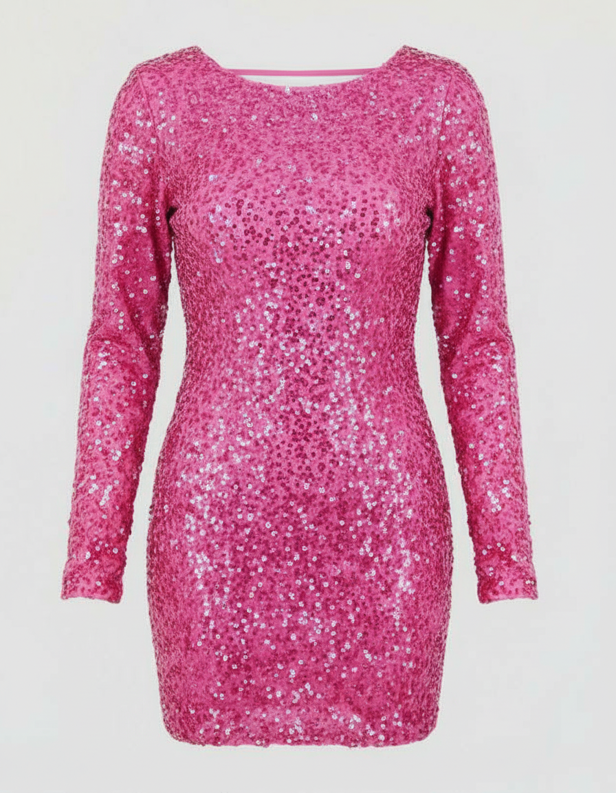 Women's Long Sleeve Festive Dress | Mini
