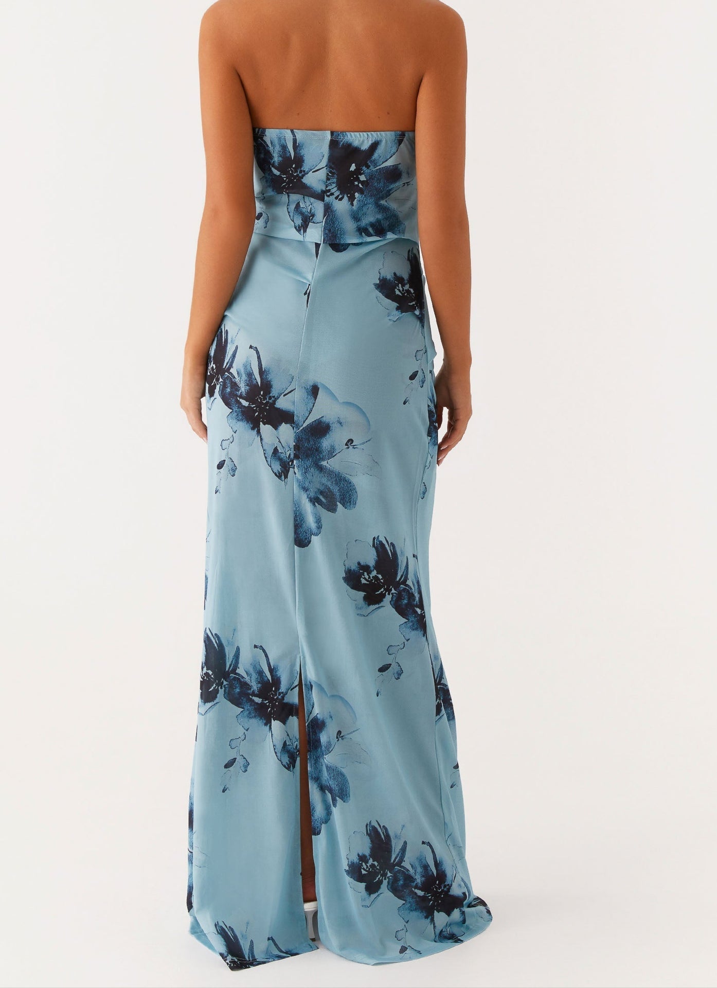Massima Maxi Dress - Blue Black Floral
