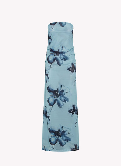 Massima Maxi Dress - Blue Black Floral