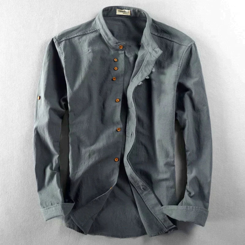 Men's Elegant Shirt | Stand-Up Collar