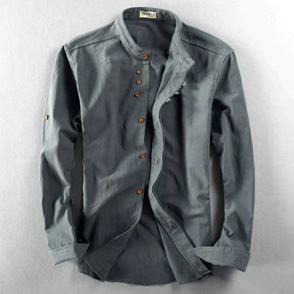 Men's Elegant Shirt | Stand-Up Collar