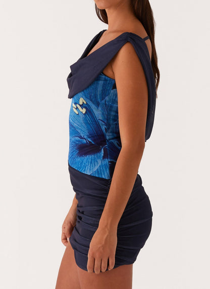 Amata Mini Dress - Navy