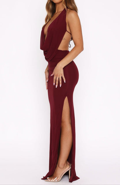 Luna Maxi Dress Burgundy