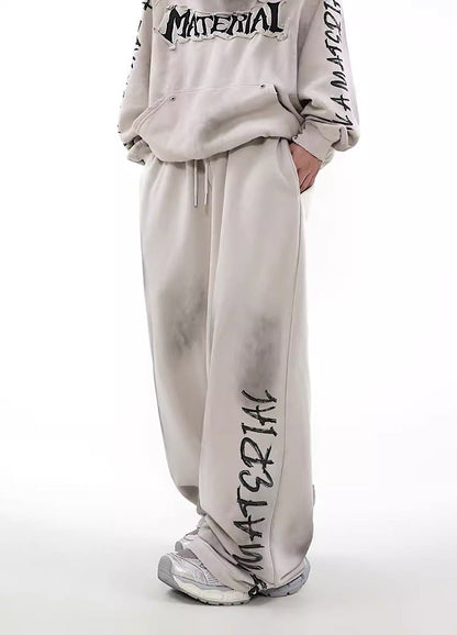 Hip Hop Graffiti Design Drawstring Pants Unisex