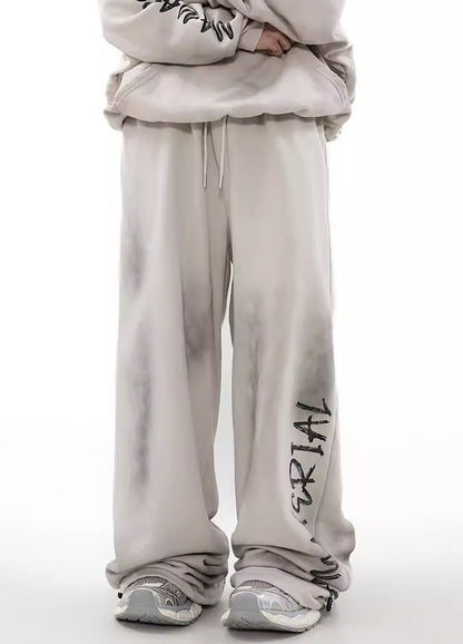 Hip Hop Graffiti Design Drawstring Pants Unisex