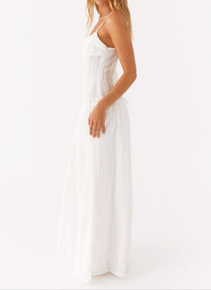Patrizia Drop Waist Maxi Dress - Ivory