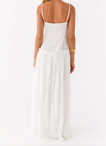 Patrizia Drop Waist Maxi Dress - Ivory