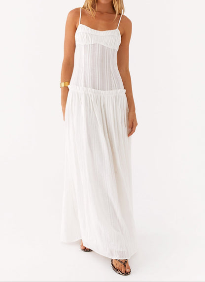 Patrizia Drop Waist Maxi Dress - Ivory