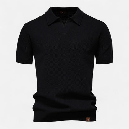 Men's V-Neck Polo Shirt | Short-Sleeve