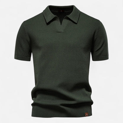 Men's V-Neck Polo Shirt | Short-Sleeve