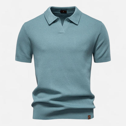 Men's V-Neck Polo Shirt | Short-Sleeve
