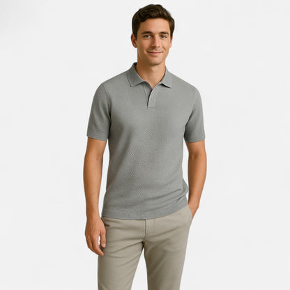 Men's V-Neck Polo Shirt | Short-Sleeve
