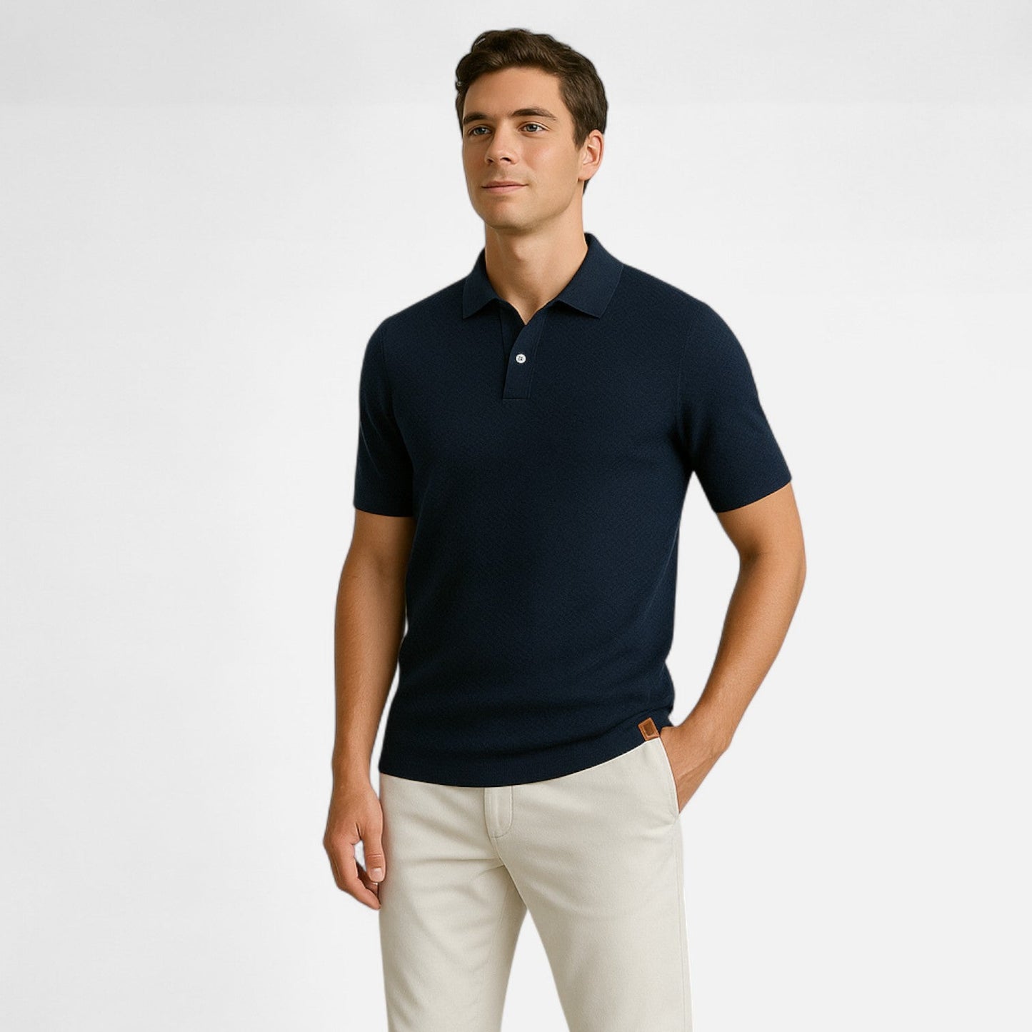 Men's V-Neck Polo Shirt | Short-Sleeve