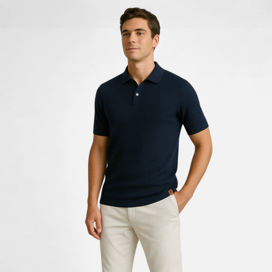 Men's V-Neck Polo Shirt | Short-Sleeve