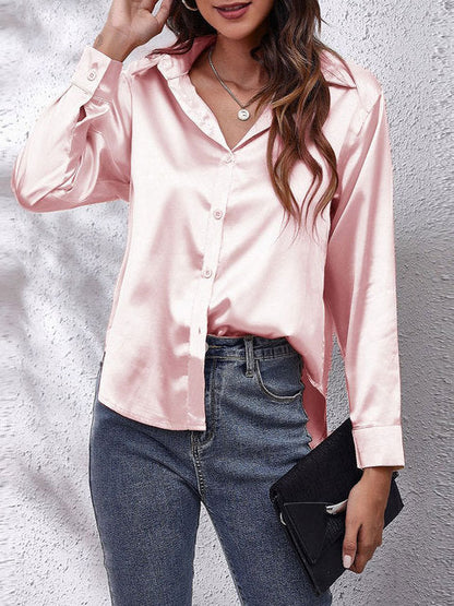 Women's Formal Blouse with Button Placket | Long Sleeve
