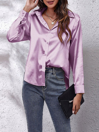 Women's Formal Blouse with Button Placket | Long Sleeve