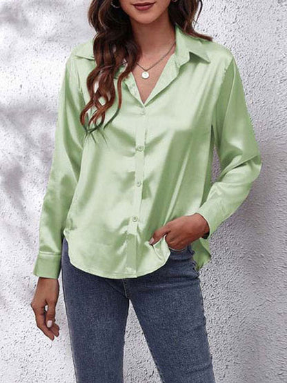 Women's Formal Blouse with Button Placket | Long Sleeve