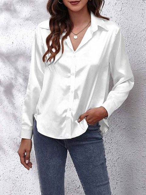 Women's Formal Blouse with Button Placket | Long Sleeve