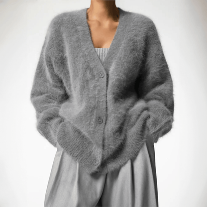 Women's Knit V-Neck Cardigan | Oversize