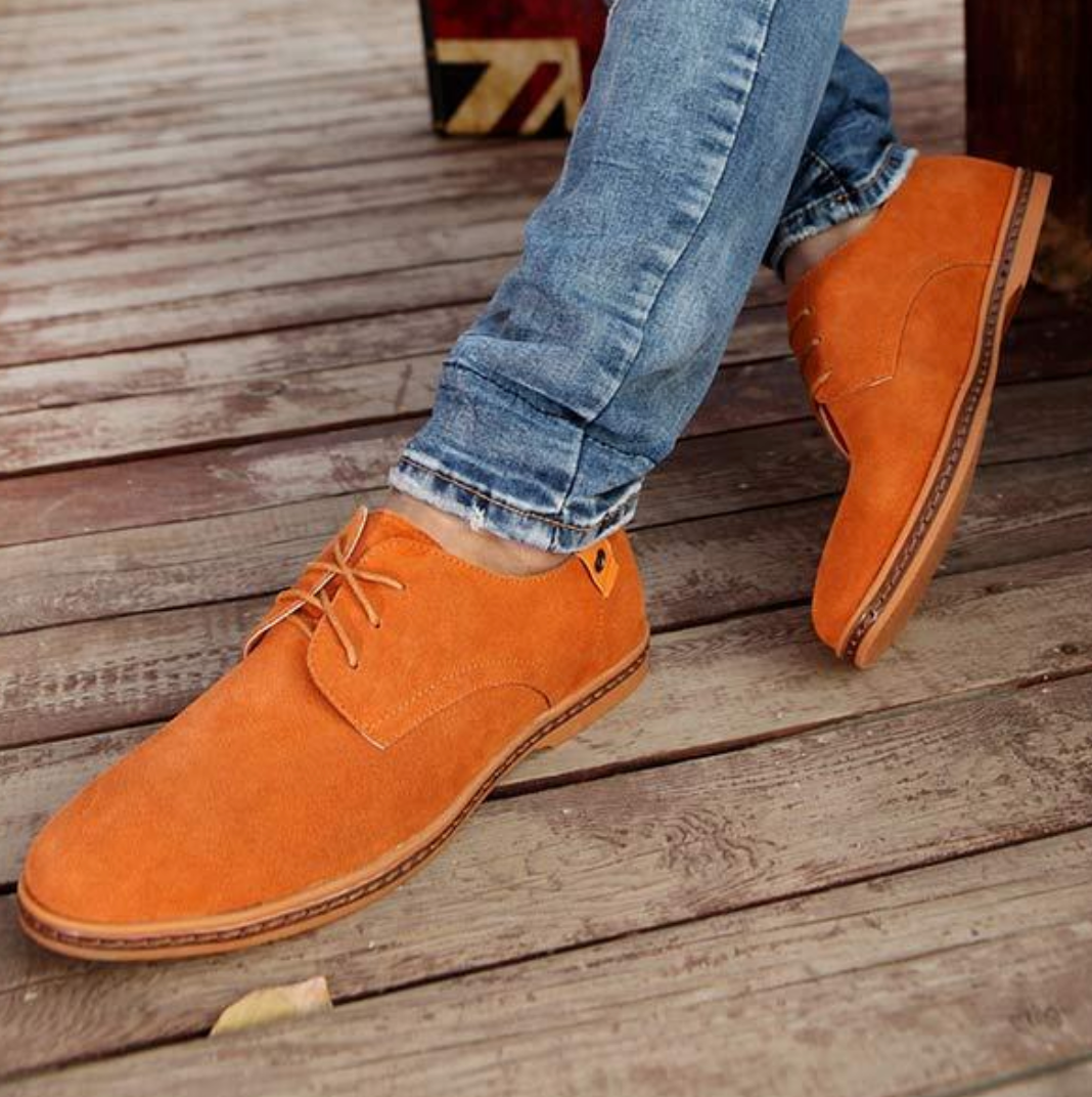 Men's Suede Oxford Loafers | Lace-Up