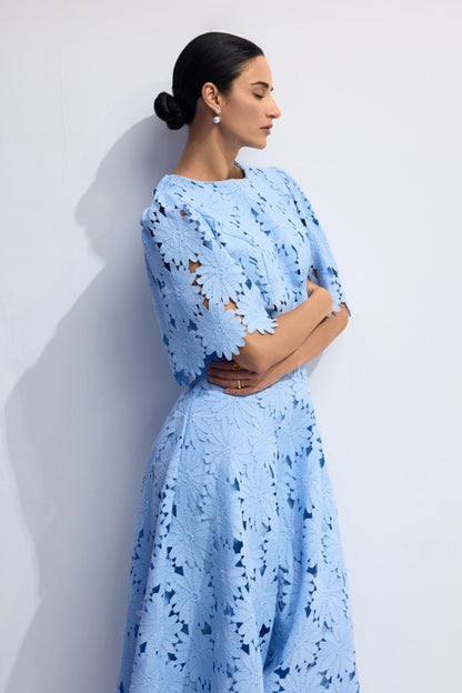 Lace Crop Top and Skirt Set for Women - Lea