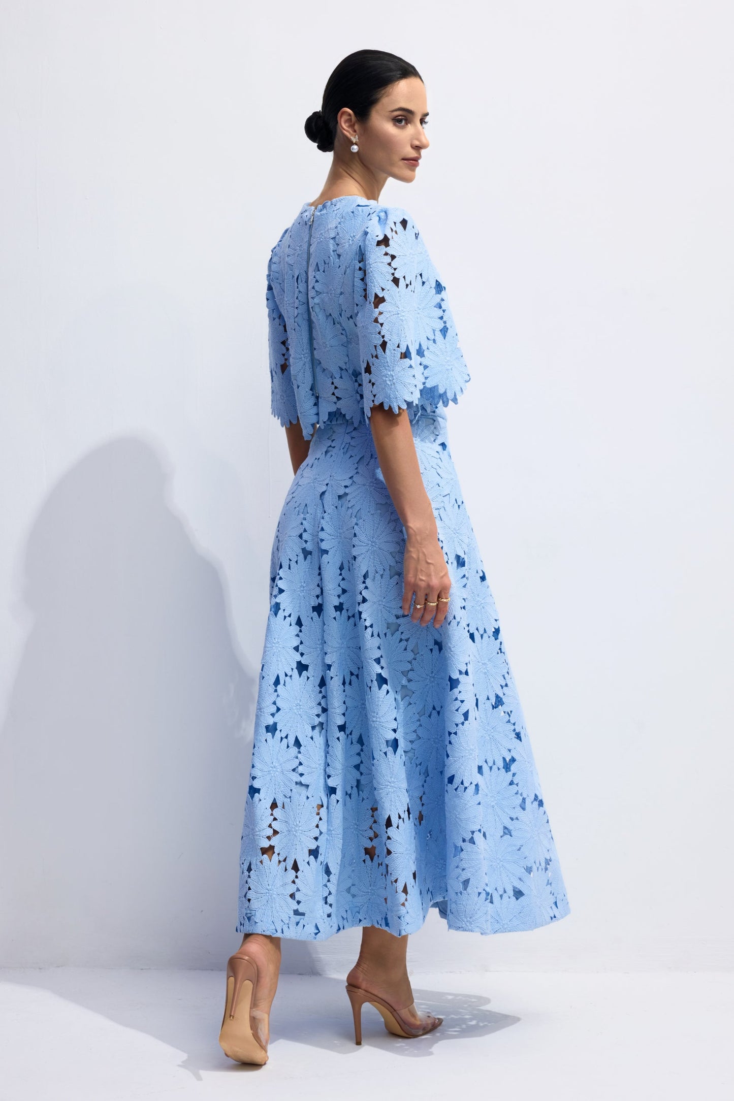 Lace Crop Top and Skirt Set for Women - Lea