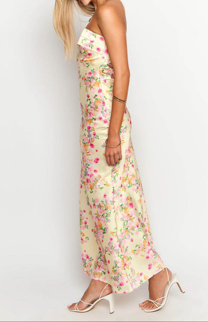 Mariella Yellow Bloom Maxi Dress