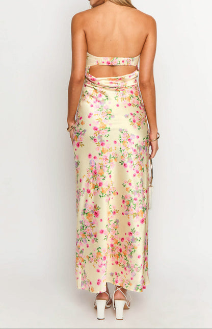 Gabriella Yellow Bloom Maxi Dress