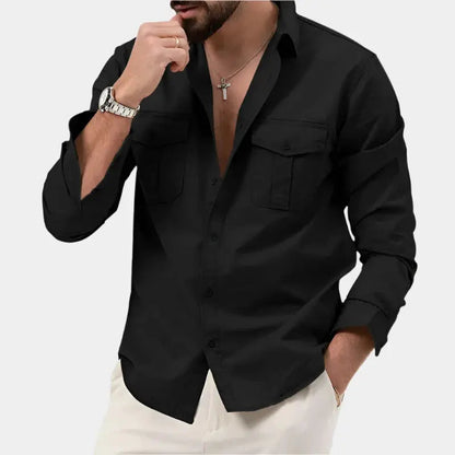 Men's Casual Button-Up Shirt | Long Sleeve
