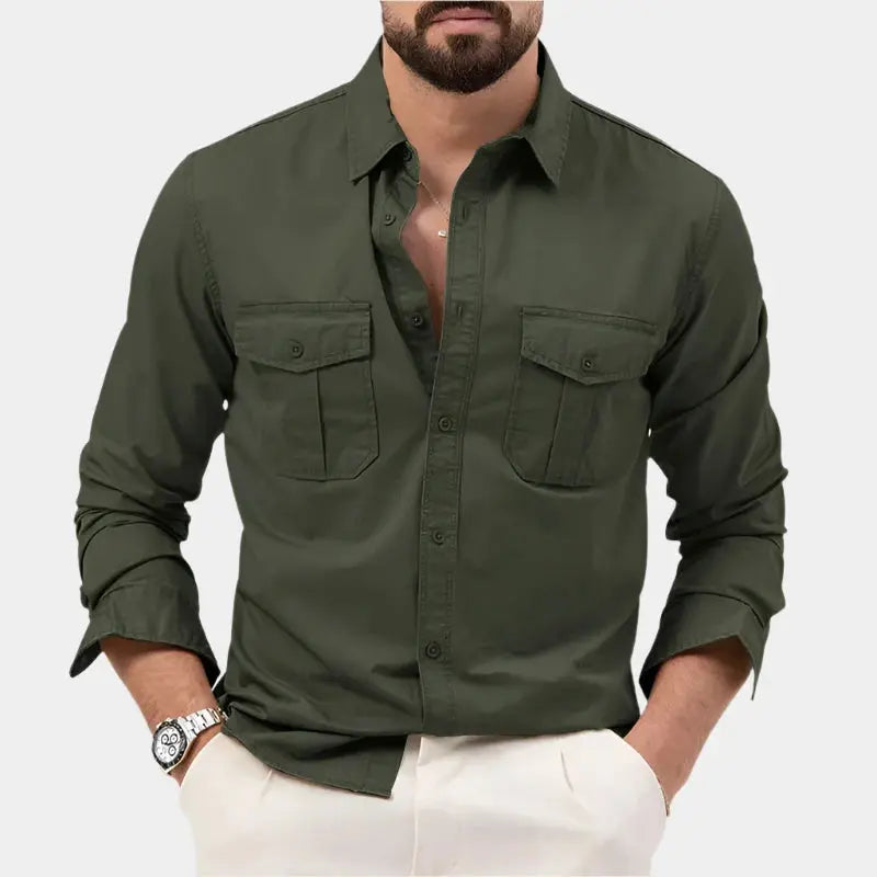 Men's Casual Button-Up Shirt | Long Sleeve