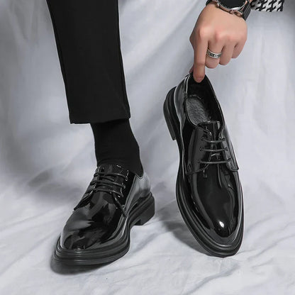 Men's Black Patent Shoes | Formal Gloss