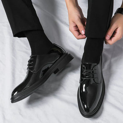 Men’s Formal Black Derby Shoes | Lace-Up