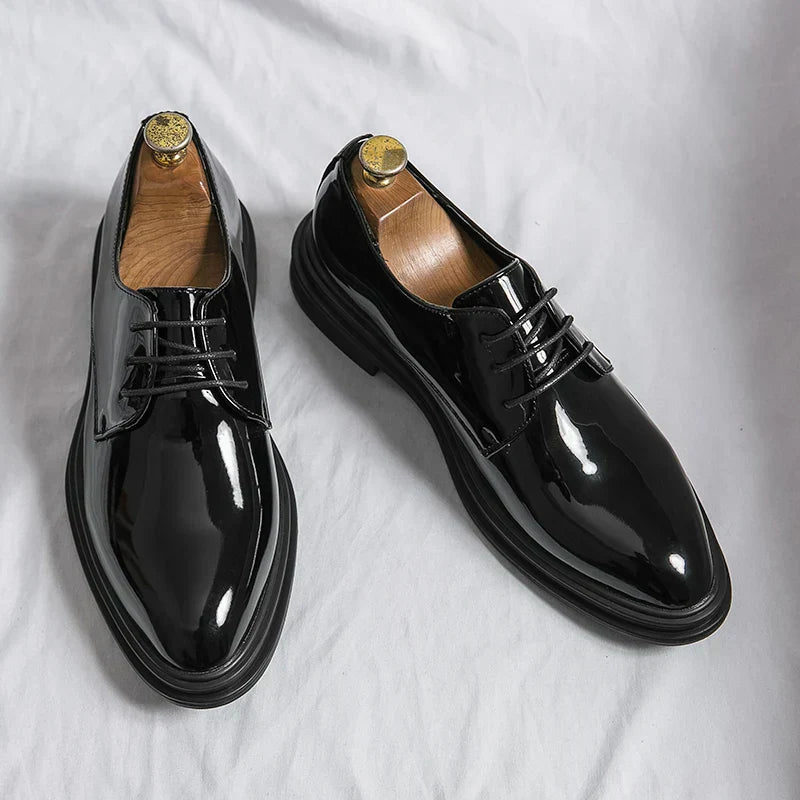 Men’s Formal Black Derby Shoes | Lace-Up