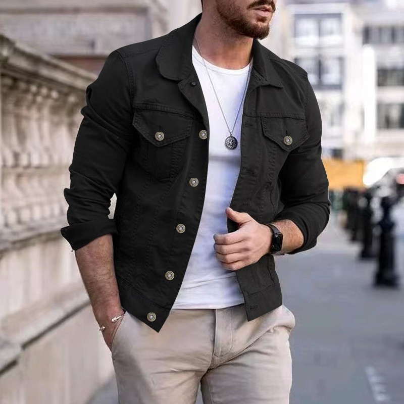 Men's Casual Slim-Fit Denim Jacket | Multi-Pocket